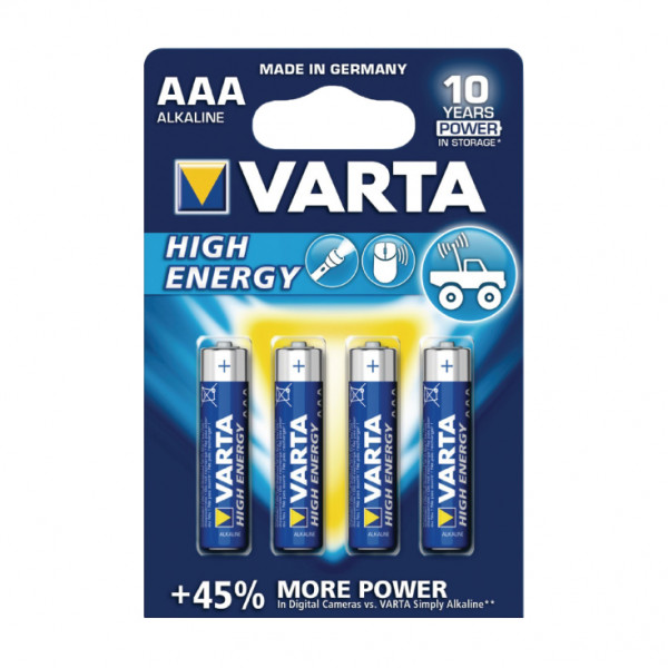 Varta - 4906SO - Piles LR6 High Energy - 6 piles LR6 AA + 2