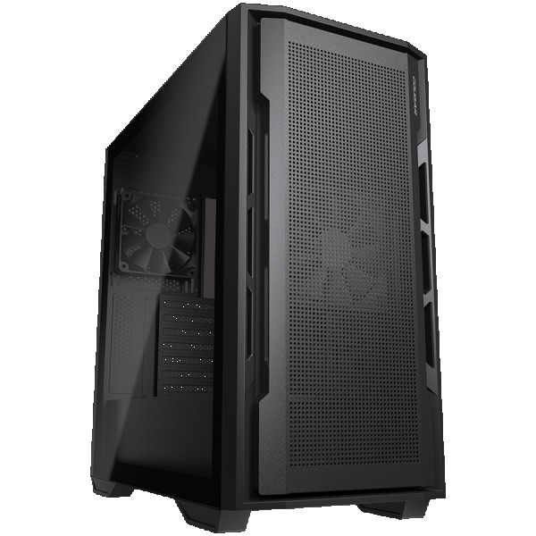 COUGAR | Uniface Black| PC Case | Mid Tower  Mesh Front Panel  2 x ARGB Fans  TG Left Panel ( CGR-5C78B ) 