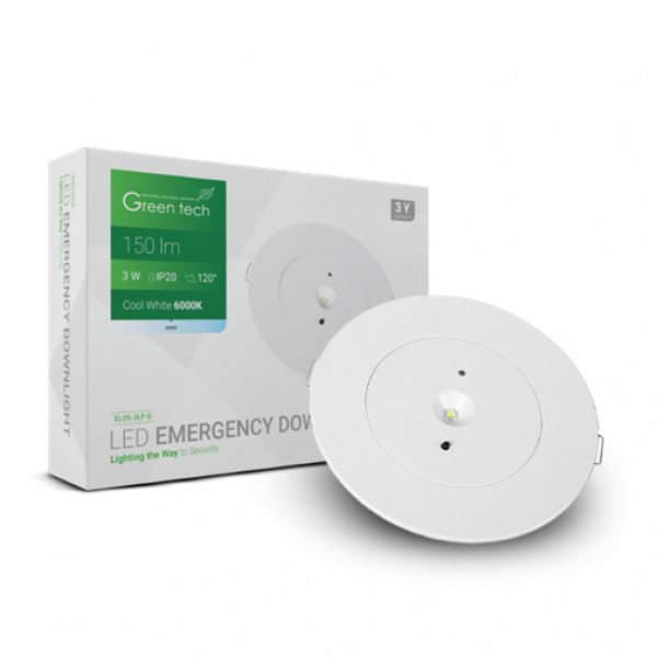 LED PANIK LAMPA 3W 6000K GREEN TECH