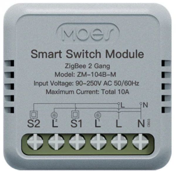 SMART ZIGBEE MOES DIMER MODUL (HIDDEN) ZM-105-M-MS