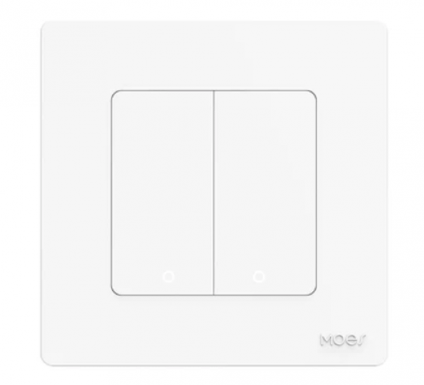 SMART ZIGBEE MOES DIMER PREKIDAC SA 2 PREKIDACA BELI ZS-SR-EUD2-WH-MS