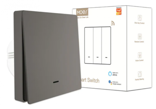 SMART ZIGBEE MOES PAMETNI PREKIDAC EU SIVI ZS-B-EU1-GY-MS