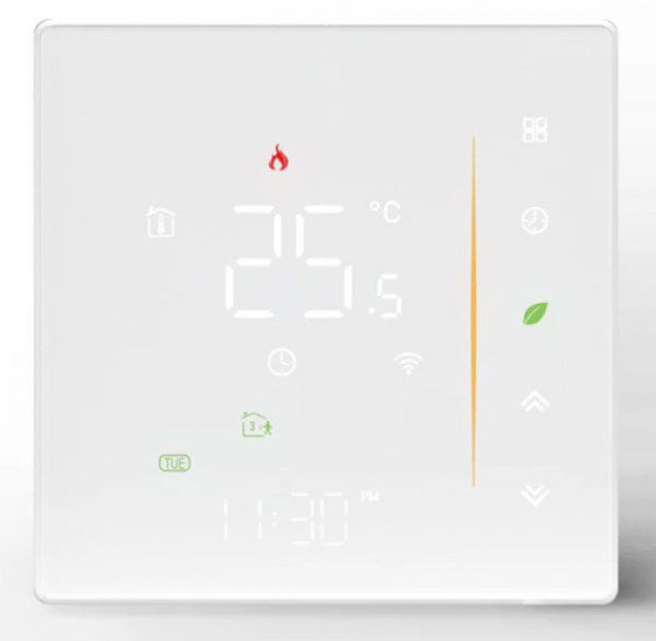 SMART ZIGBEE MOES PAMETNI TERMOSTAT ZA ELEKTROKOTAO BELI ZHT-006-GB-WH-MS