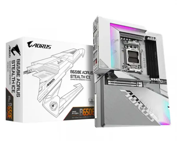 Maticna ploca Gigabyte B650E AORUS STEALTH ICE Wi-Fi 7 DDR5 AM5 ATX