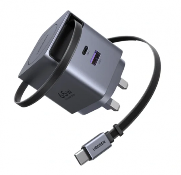 UGREEN 65W GaN Fast Charger with Retractable Cable X615
