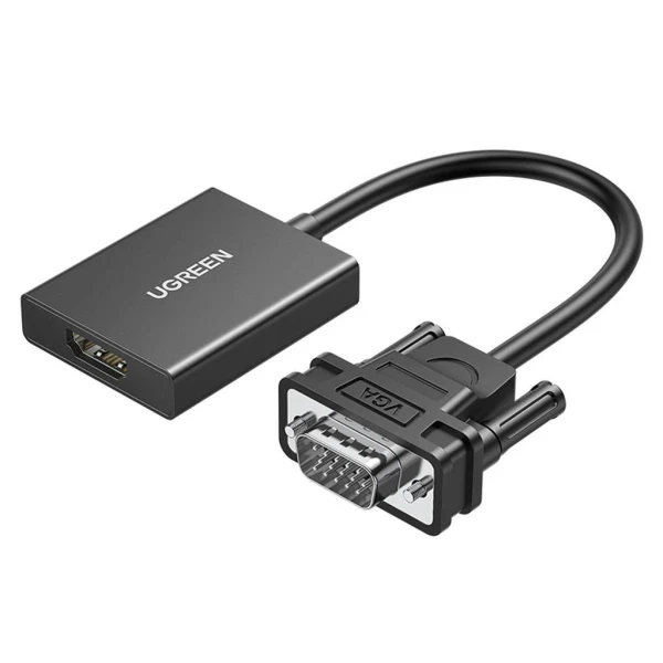 Adapter konverter Ugreen VGA na HDMI + Audio port 1080P60Hz CM513