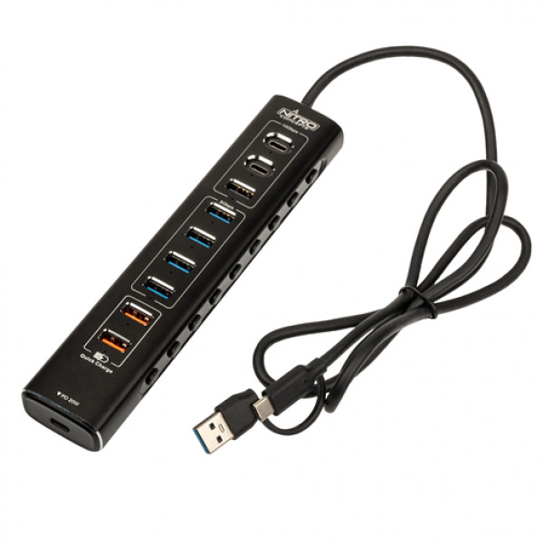 NITRO CONCEPTS UH1 HIBRID USB HUB 10 PORTOVA