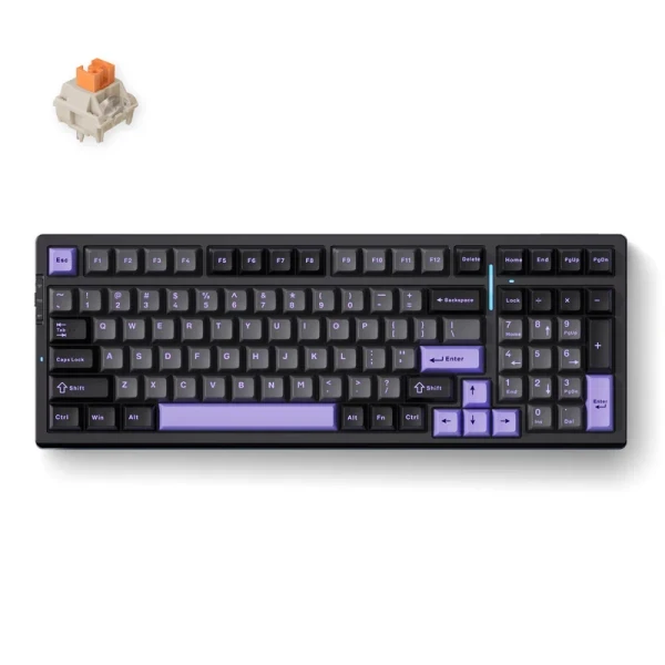 Bežična gaming tastatura MCHOSE G98 Pro Mehanička black purple