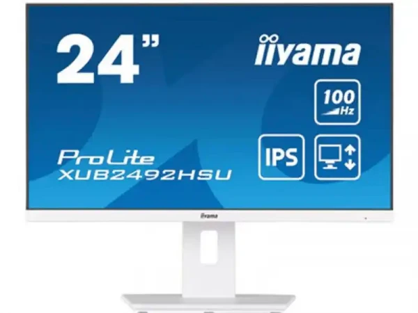 Monitor 24 Iiyama XUB2492HSU-W6  1920x1080Full HD IPS100Hz4msHDMIDPUSBZvučnicibeli