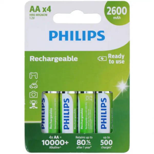 Philips Baterija AA NiMH 1.2V 2600mAh (14)