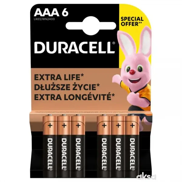 DURACELL BASIC LR03 16 1.5V alkalna baterija