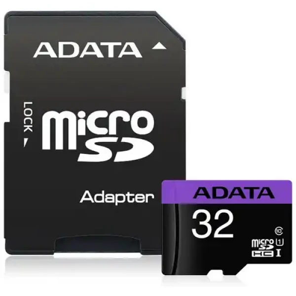 Micro SD Card 32GB AData + SD adapter SDCS232GB Class 10