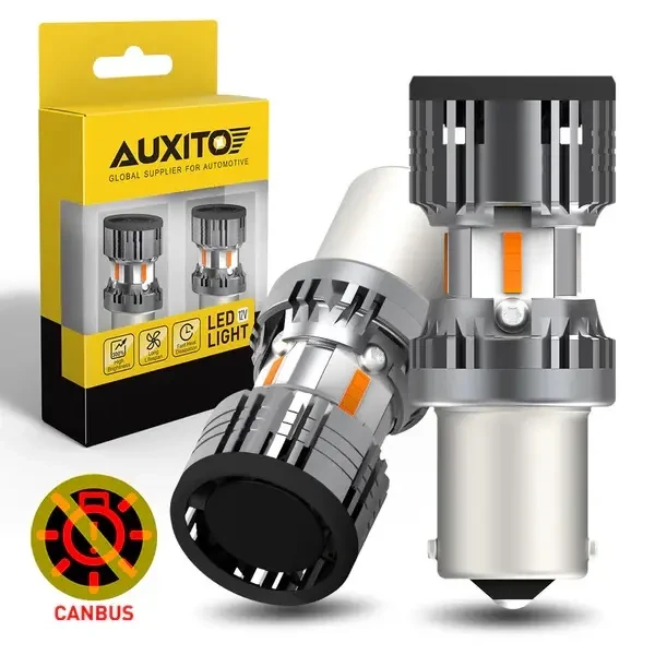 AUXITO 7057BAU15S žute LED sijalice sa CANBUS-om BAU15S-4KP8- JM-Y2-AUXITO-PQ
