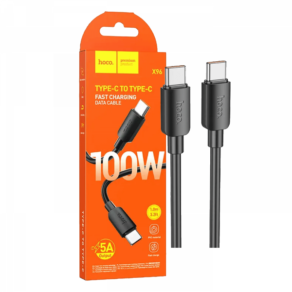 hoco. USB kabl za smartphone, tip C, 100W - X96 Hyper, 100W, Crni