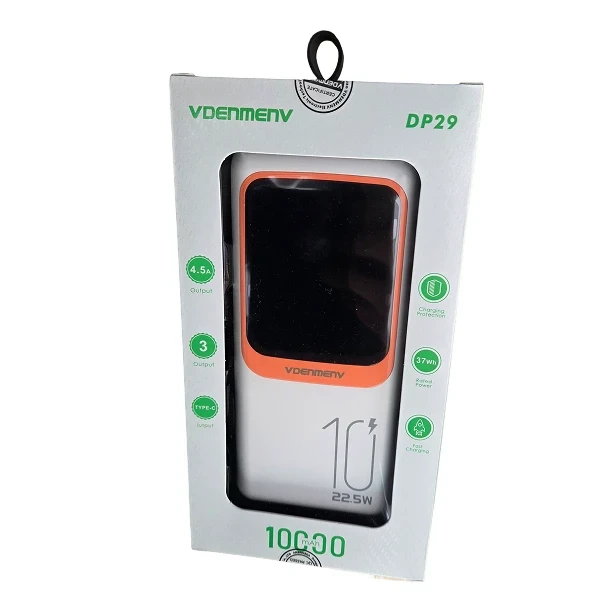 Power bank Denmen DP29 10000Mah 22.5W1xTypeC1x USB-Atype C kaballighting kabalbeli