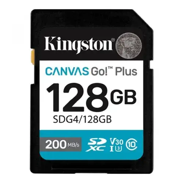 SD Card 128GB Kingston SDG4128GB class 10 200Mbs160MBs