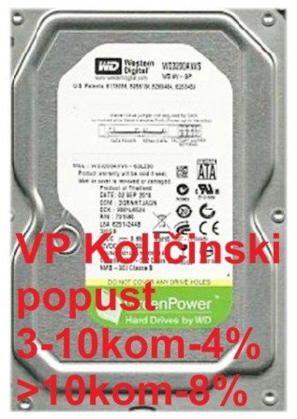HDD 3.5'' ** 500GB WD5000AVVS WD AV-GP GREEN 5400RPM 8MB SATA