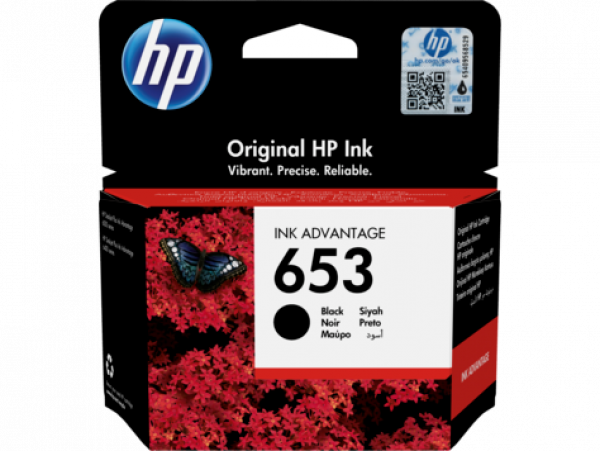 HP 653 Black Original Ink Advantage Cartridge