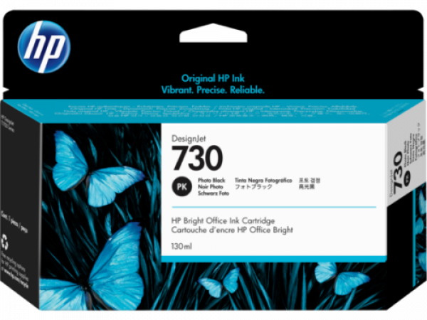 HP 730 130-ml Photo Black DesignJet Ink Cartridge