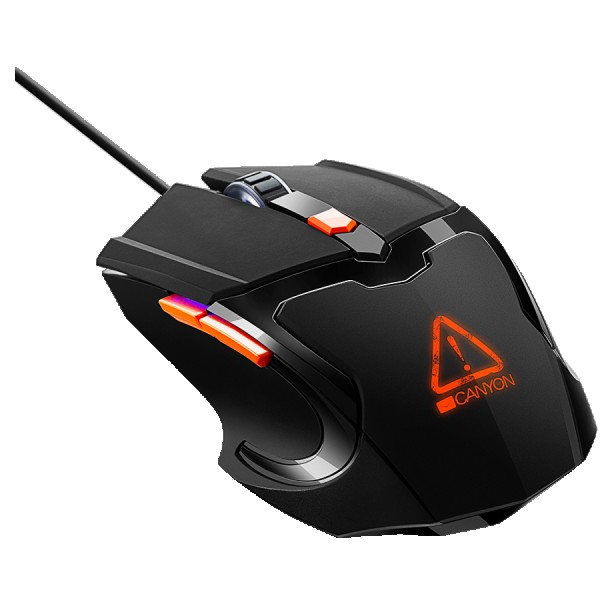 Optical Gaming Mouse with 6  programmable buttons, Pixart optical sensor, 4 levels of DPI and up to 3200, 3 million times key life, 1.65m PV